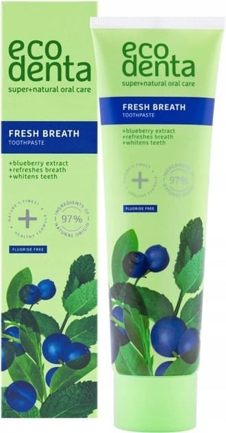 WYBIELAJĄCA PASTA do Zębów Fresh Breath Blueberry ECODENTA 100ml
