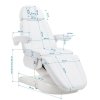 Fotel kosmetyczny Azzurro Lux 3m biały