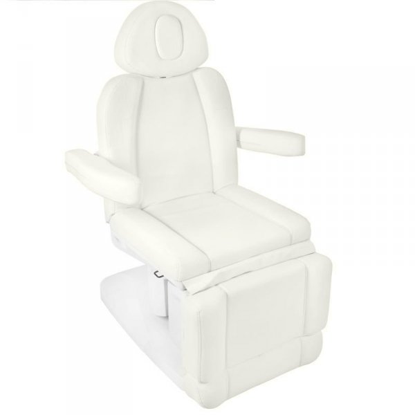 Fotel kosmetyczny elektr. Azzurro 708A 4 siln. biały