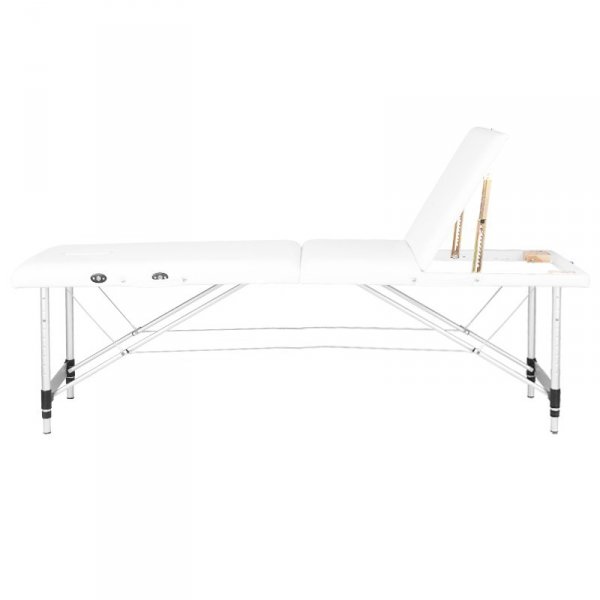 Stół składany do masażu aluminiowy komfort Activ Fizjo 3 segmentowy white