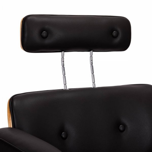 Gabbiano fotel fryzjerski Florencja z regulowanym zagłówkiem czarny