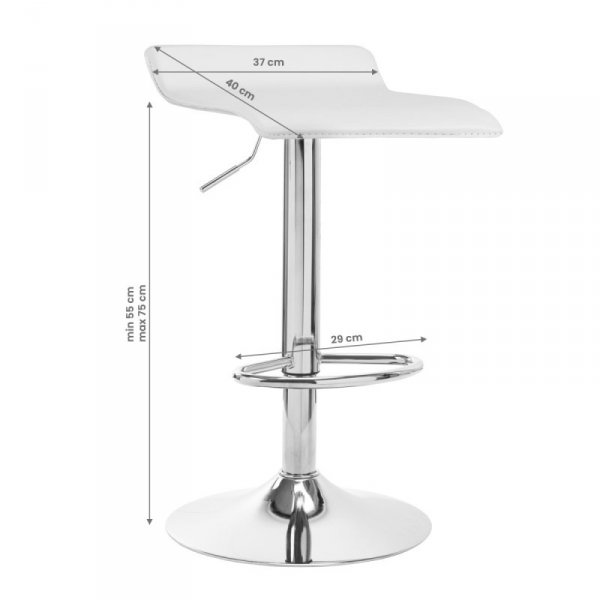 4Rico Hoker barowy QS-B08 eco skóra biały