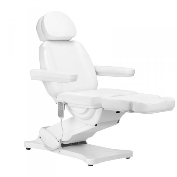 Elektryczny fotel kosmetyczny SILLON CLASSIC 3 silniki biały