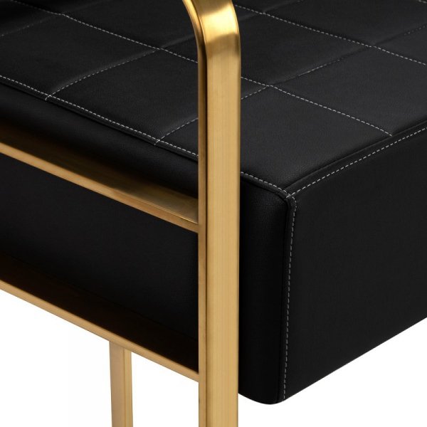 Gabbiano Sofa do poczekalni Avila złoto czarna