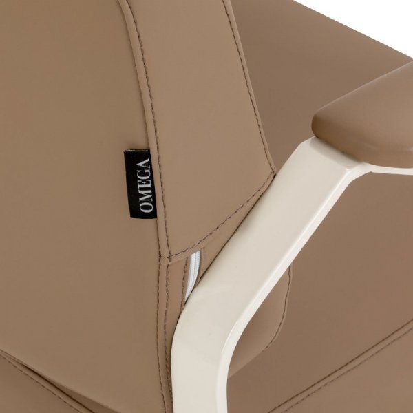 Fotel fryzjerski Omega Aurora jasnobrązowy