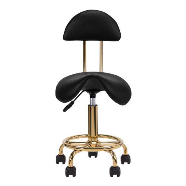 Taboret kosmetyczny 6001-G złoto - czarny 2 gat