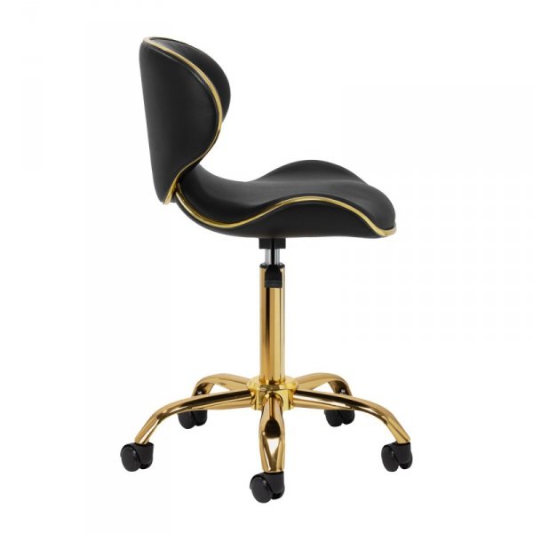 Taboret kosmetyczny Gabbiano Q-4599G czarny 2 gat.