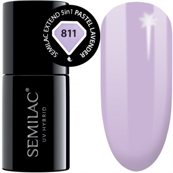 SEMILAC 811 EXTEND 5W1 PASTEL LAVENDER LAKIER HYBR