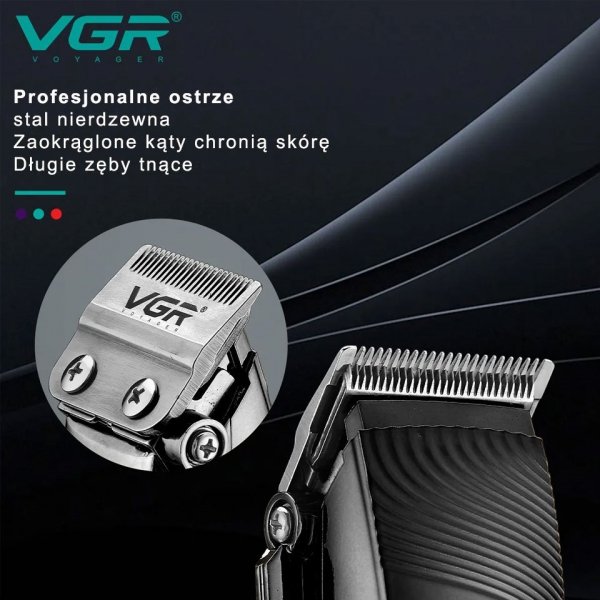 VGR V-280 Maszynka fryzjerska metalowa czarna