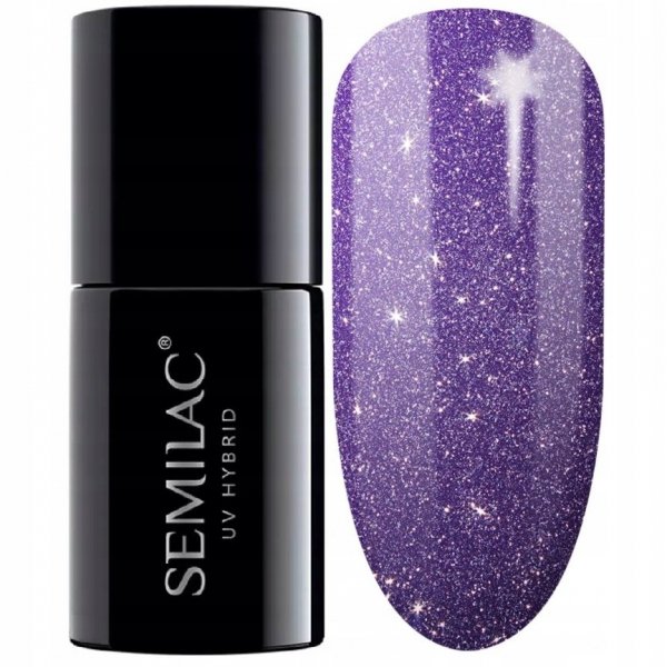 SEMILAC 329 BRAVE VIOLET Cat eye Lakier hybrydowy