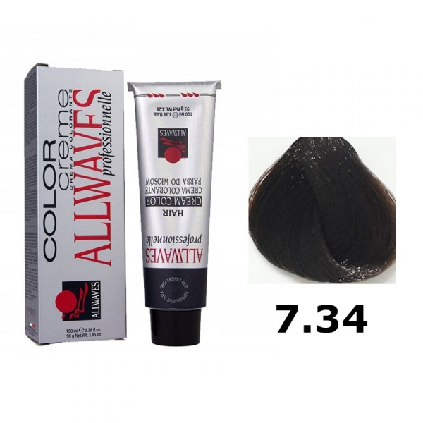 ALLWAVES FARBA DO WŁOSÓW 100ML 7.34 KARMEL