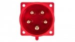 Wtyczka tablicowa 32A 5P 400V czerwona IP44 625-6