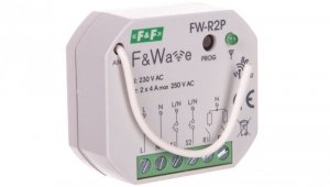 Radiowy podwójny przekaźnik bistabilny - montaż p/t 85-265V AC/DC FiWave FW-R2P