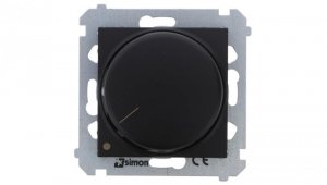 Simon 54 Ściemniacz obrotowy dwubiegunowy do LED ściemnialnych 230V (moduł) 5-215W czarny mat do instalacji 4-przew. DS9L2.01/49