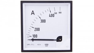 Amperomierz analogowy tablicowy 400/800A do przekładnika 400/5A 96x96mm IP50 C3 K=90 st. EA19N F42100000000