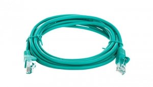 Kabel krosowy patchcord U/UTP kat.5e CCA zielony 3m 68368
