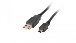 Kabel połączeniowy miniUSB 2.0 /Canon/ Typ USB A/miniUSB B(5pinów), M/M czarny 0,3m CA-USBK-10CC-0003-BK