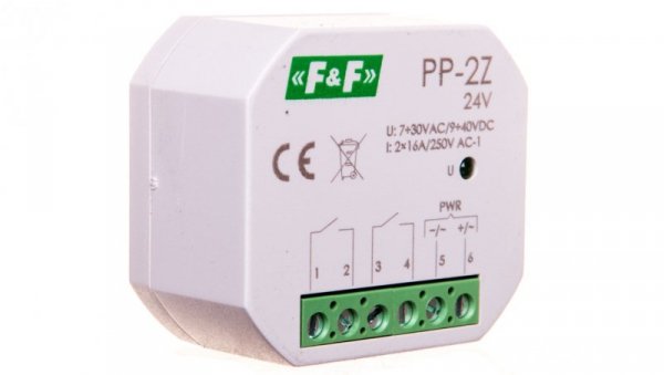Przekaźnik elektromagnetyczny 2Z 16A 7-30V AC/9-40V DC PP-2Z-24V