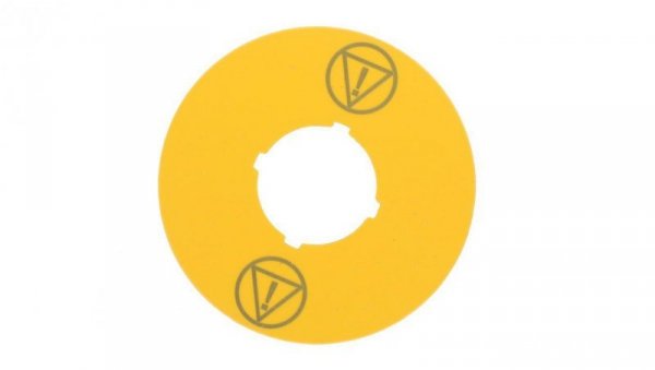 Tabliczka opisowa żółta okrągła fi60mm /KONTROLOWANY STOP/ M22-XBK-ESS 180472