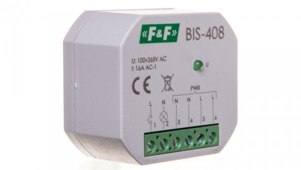 Przekaźnik bistabilny 1Z 16A 230V AC BIS-408
