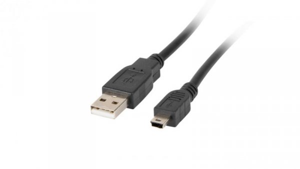 Kabel połączeniowy miniUSB 2.0 /Canon/ Typ USB A/miniUSB B(5pinów), M/M czarny 0,3m CA-USBK-10CC-0003-BK