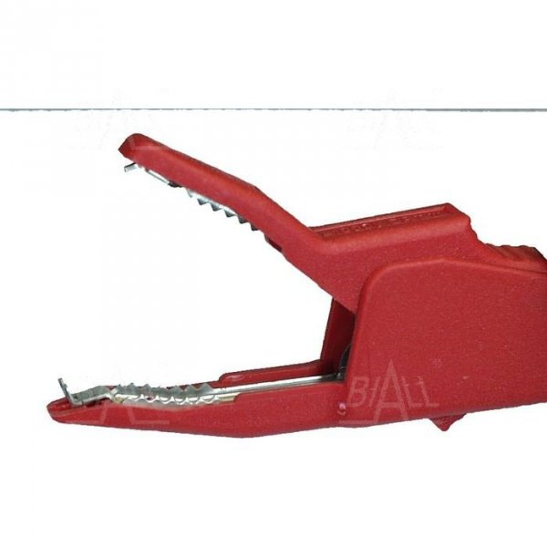 Krokodylek bezp. gn. 4mm AK-2B2540-R CAT II 1000V 34A czerwony