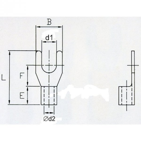 KWN1-3,5 Końc. widełk. nieizol. 0,5-1,5mm2/M3,5 100szt