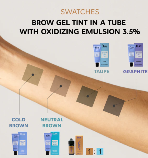 (20 ml) Neutral Brown Brow Gel Tint Farba do brwi ELAN