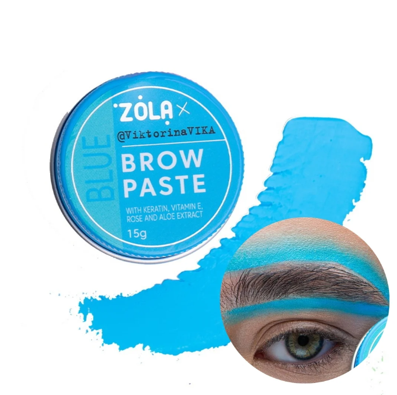 Niebieska pasta do konturowania brwi 15g Brow Paste Zola @ViktorinaVIKA