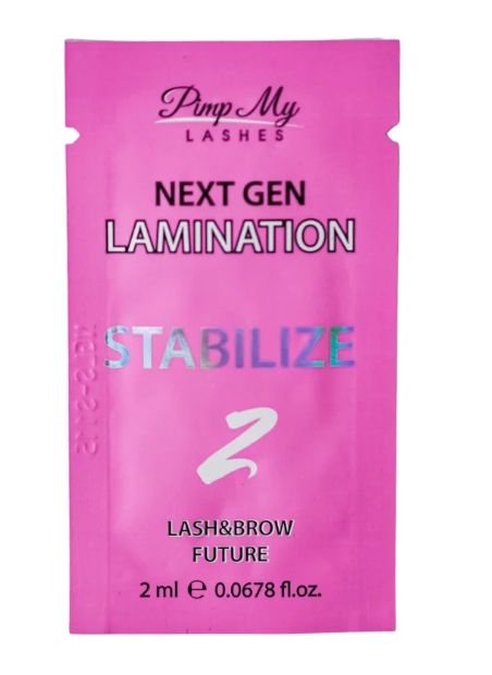 Preparat neutralizujący do laminacji rzęs i brwi Stabilize 2 NEXT GEN LAMINATION 2ml Pimp My Lashes