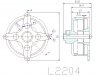 Silnik bezszczotkowy LE2204 1800KV 2-3S - ciąg 600g - ze stałą piastą pro-saver