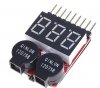 Tester pakietów LiPo/Li-Ion/LiMn/LiFe 1-8S z głośnym alarmem i LED