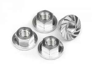 SERRATED FLANGE NUT M4x10.8mm (4pcs)