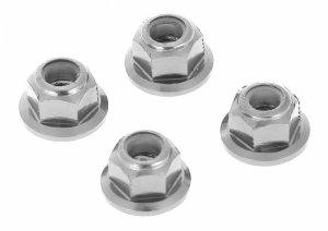Aluminiowe nakrętki do kół M4 HSP - 4szt T10072 - szare
