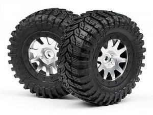 MOUNTED MAXXIS D TIRES/MK.10 WHEEL (Matte CHROME/2pcs)