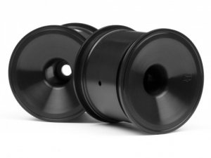 DISH WHEEL BLACK (2.2in/2pcs)