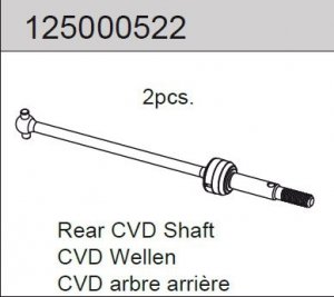 Rear CVD Shaft (2) Mad Rat