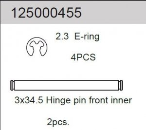 Hinge Pin 3x34.5 mm (2) 2WD 