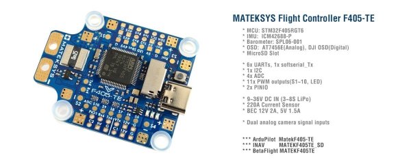 MATEK F405-TE OSD PDB Flight Controller 