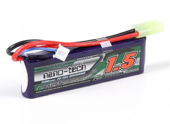 Akumulator NANO-TECH LiPo 1500mAh 7,4V 2S 20 - 40C