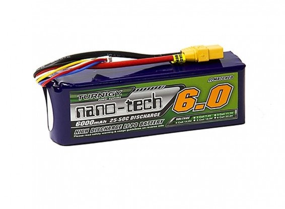 Akumulator LiPo Turnigy nano-tech 6000 mAh 4S 14,8 V 25-50C