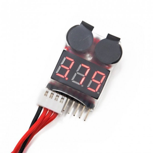 Tester pakietów LiPo/Li-Ion/LiMn/LiFe 1-8S z głośnym alarmem i LED