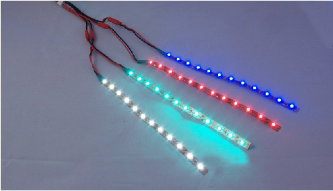 Oświetlenie LED do lotów nocnych - 4 listwy różnokolorowe