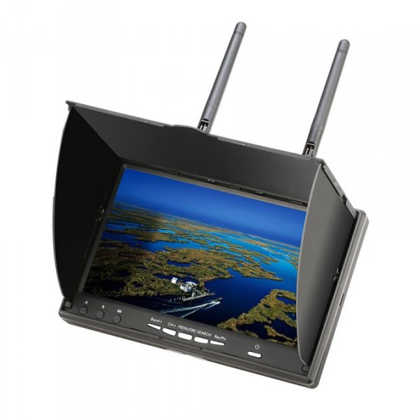 Monitor FPV LCD5802D 5802 (5.8GHz, 32CH, 800x480, 7&quot;, 7.4V/2000mAh) DVR