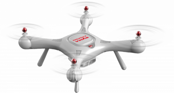 Syma X25 PRO (GPS, zdalnie obracana kamera WiFi FPV 720p, 2.4GHz) - Biały