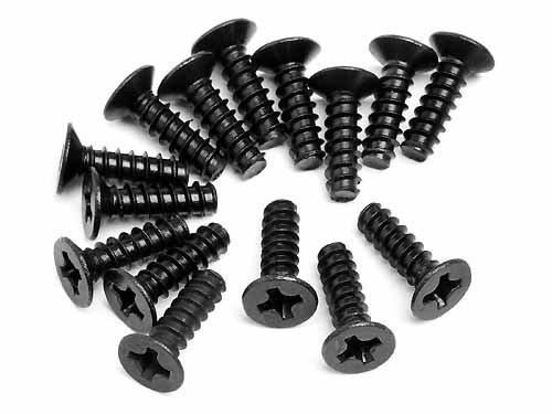Countersunk Cross Head Self-Tapping Screw M3x10mm (12Pcs)