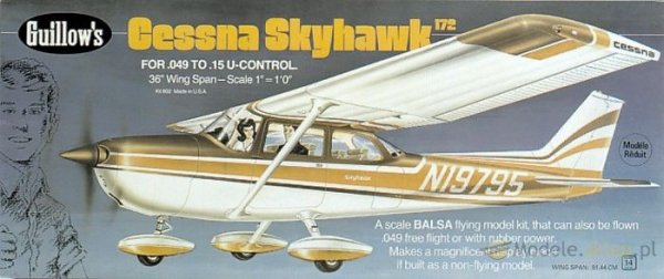 GUILLOWS Samolot z balsy Cessna Skyhawk