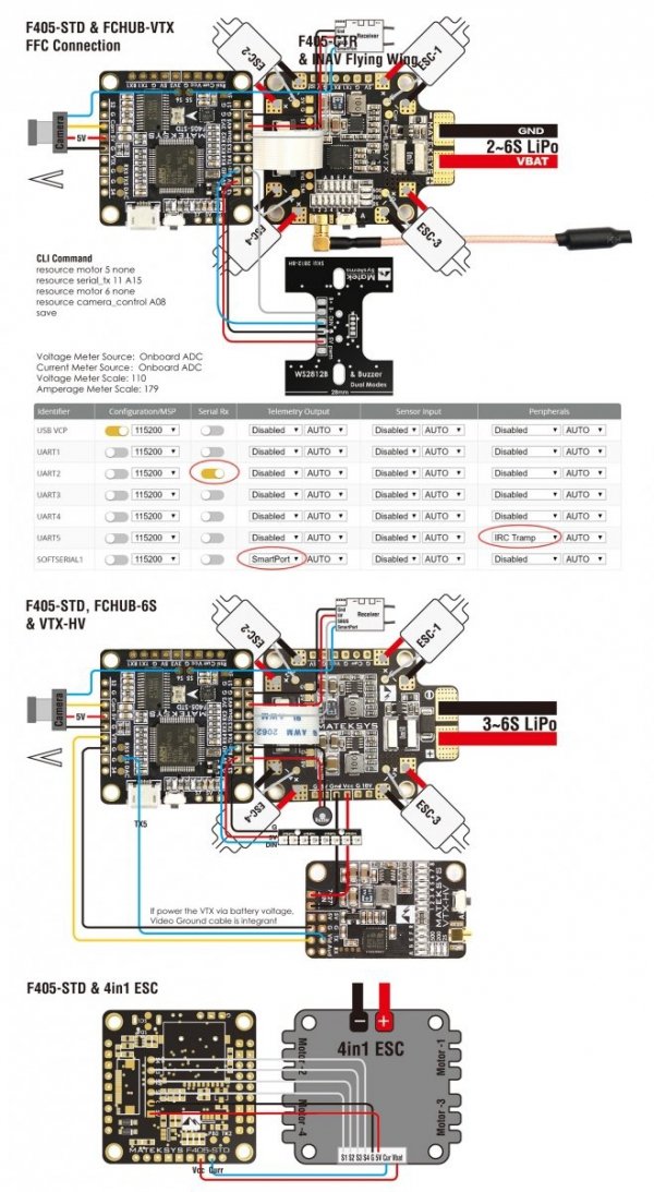 KONTROLER do dronów wyścigowych  MATEK F405-STD OSD Flight Controller