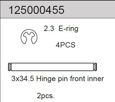 Hinge Pin 3x34.5 mm (2) 2WD 