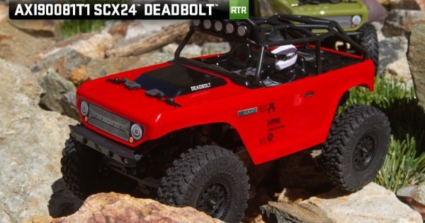 Axial SCX24 Deadbolt 1:24 4WD RTR czerwony